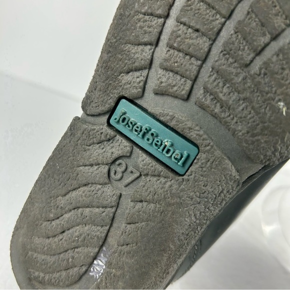 ❤️ Josef Seibel Black Leather Women Loafers Size 37 - Picture 8 of 9